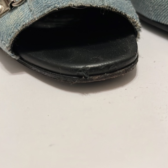 Balmain Denim Open Toe Bootie SZ 39, Same Day Ship π Spring Clean Closet Saleπ - Picture 7 of 16